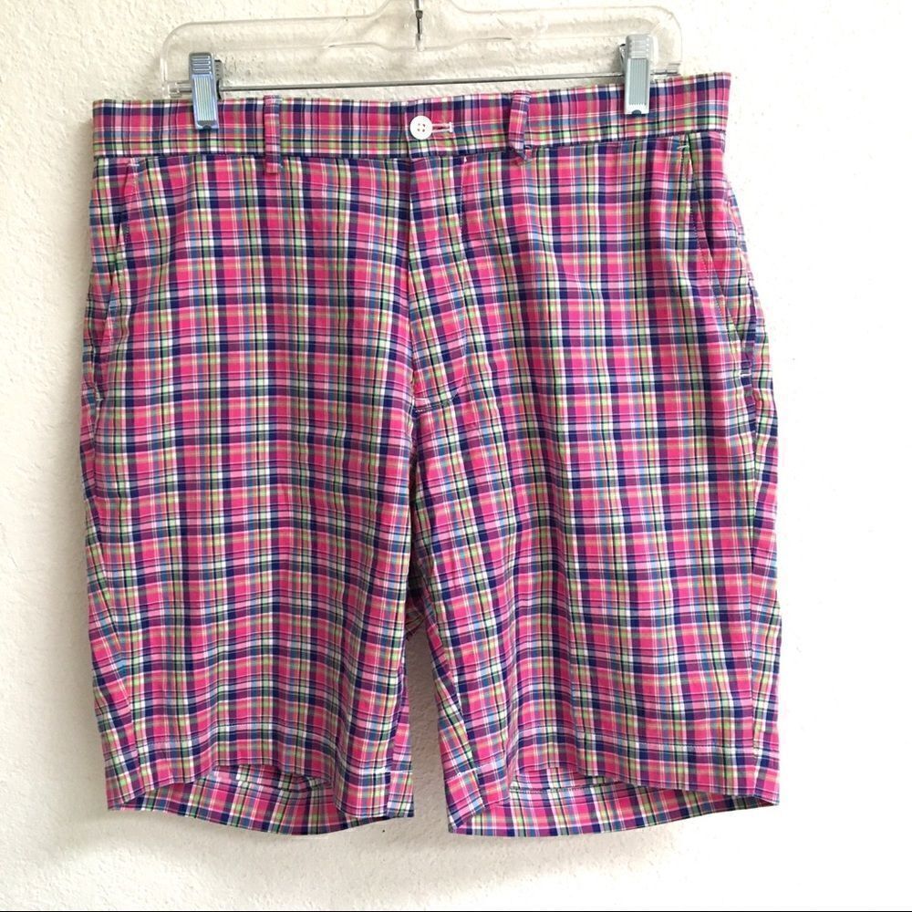 Polo Golf Ralph Lauren pink plaid shorts 34*